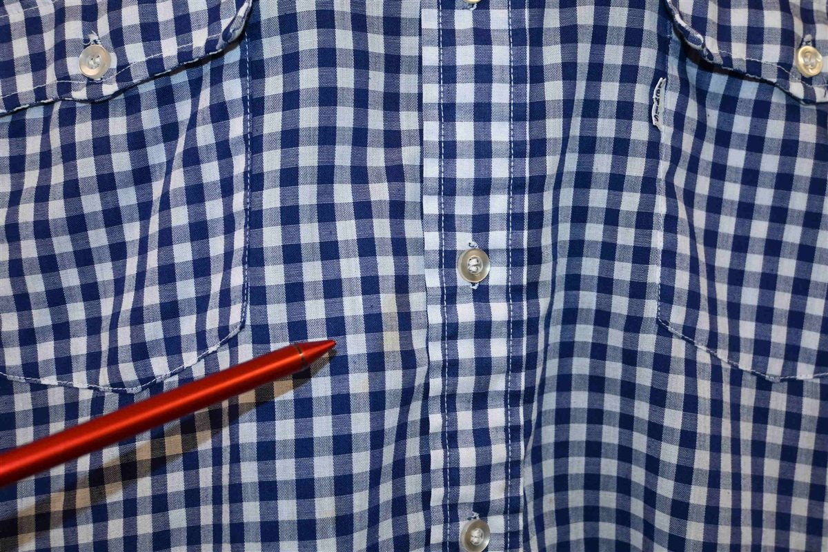 70s Levi's Gingham Blue White Tab Button Down Shirt Extra product image 4