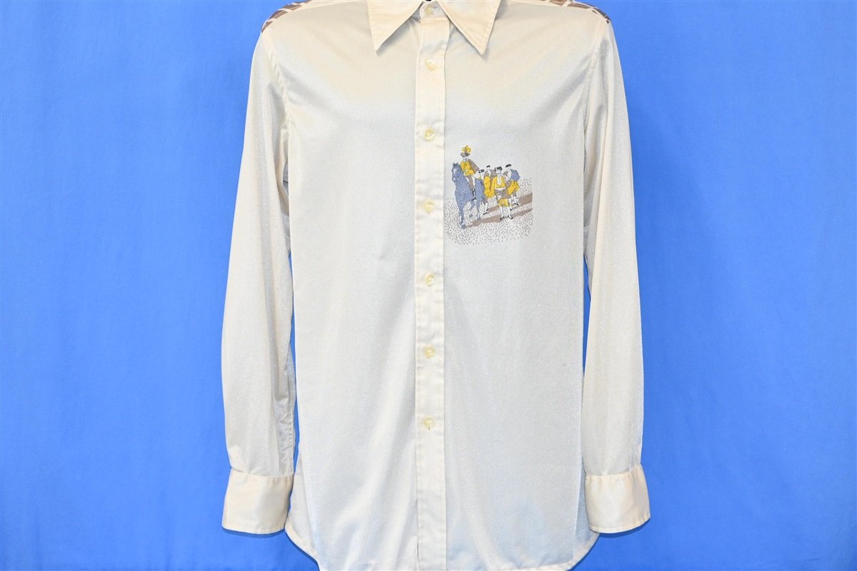 70s Cortefiel Beige Bullfight Matador Disco Shirt Large product image 3