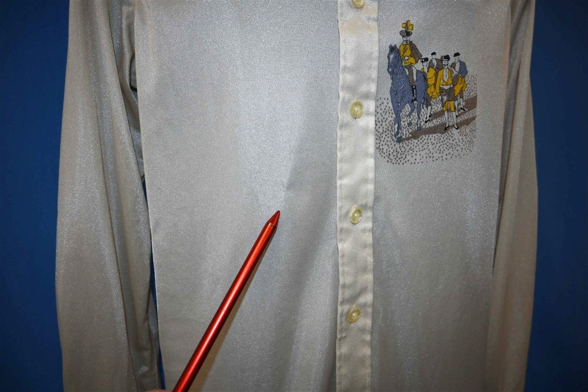 70s Cortefiel Beige Bullfight Matador Disco Shirt Large product image 5