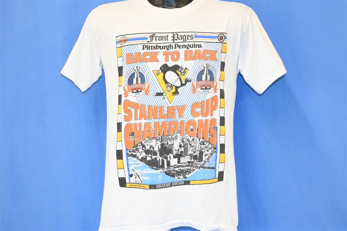 90s Pittsburgh Penguins Back to Back Stanley Cup t-shirt Medium