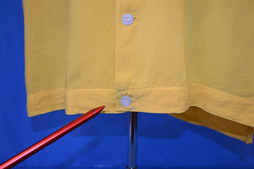60s Falstaff Beer Yellow Button Down Bowling Shirt Medium product image 6