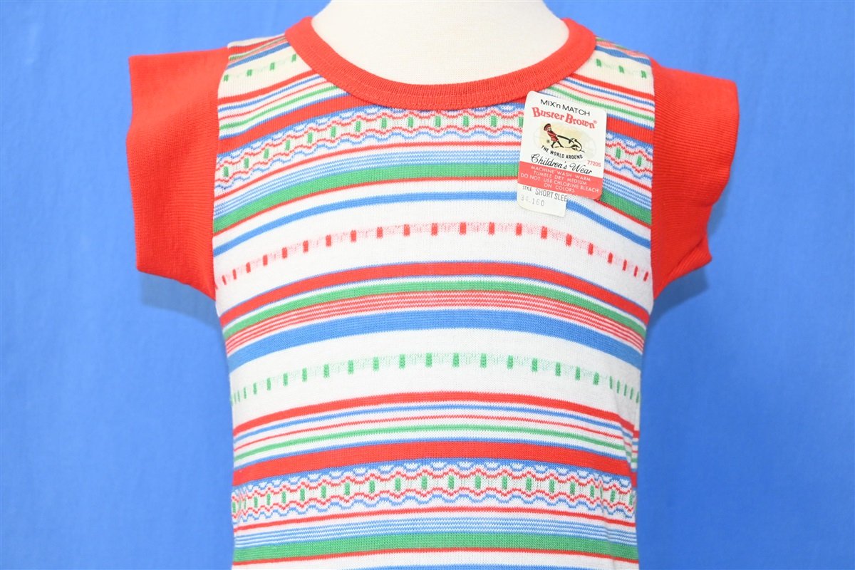 80s Buster Brown Red Striped Deadstock t-shirt Toddler 2T product image 1