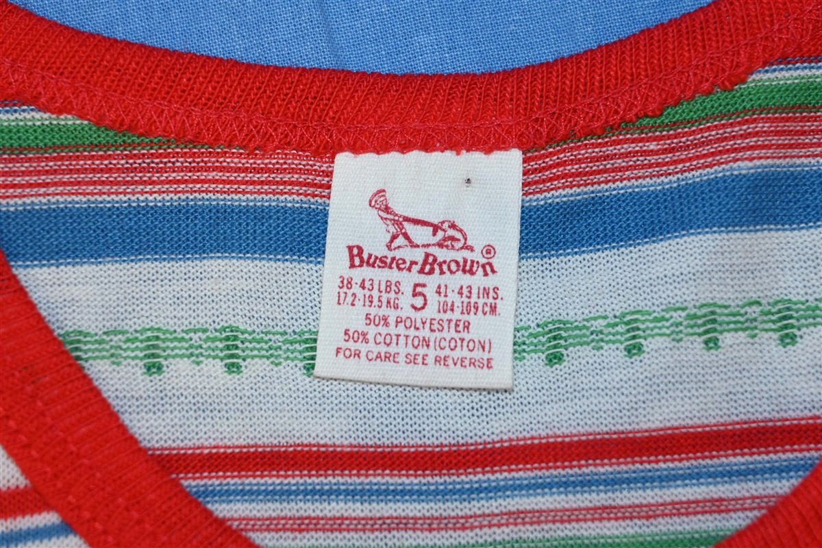 80s Buster Brown Red Striped Deadstock t-shirt Toddler 2T product image 3