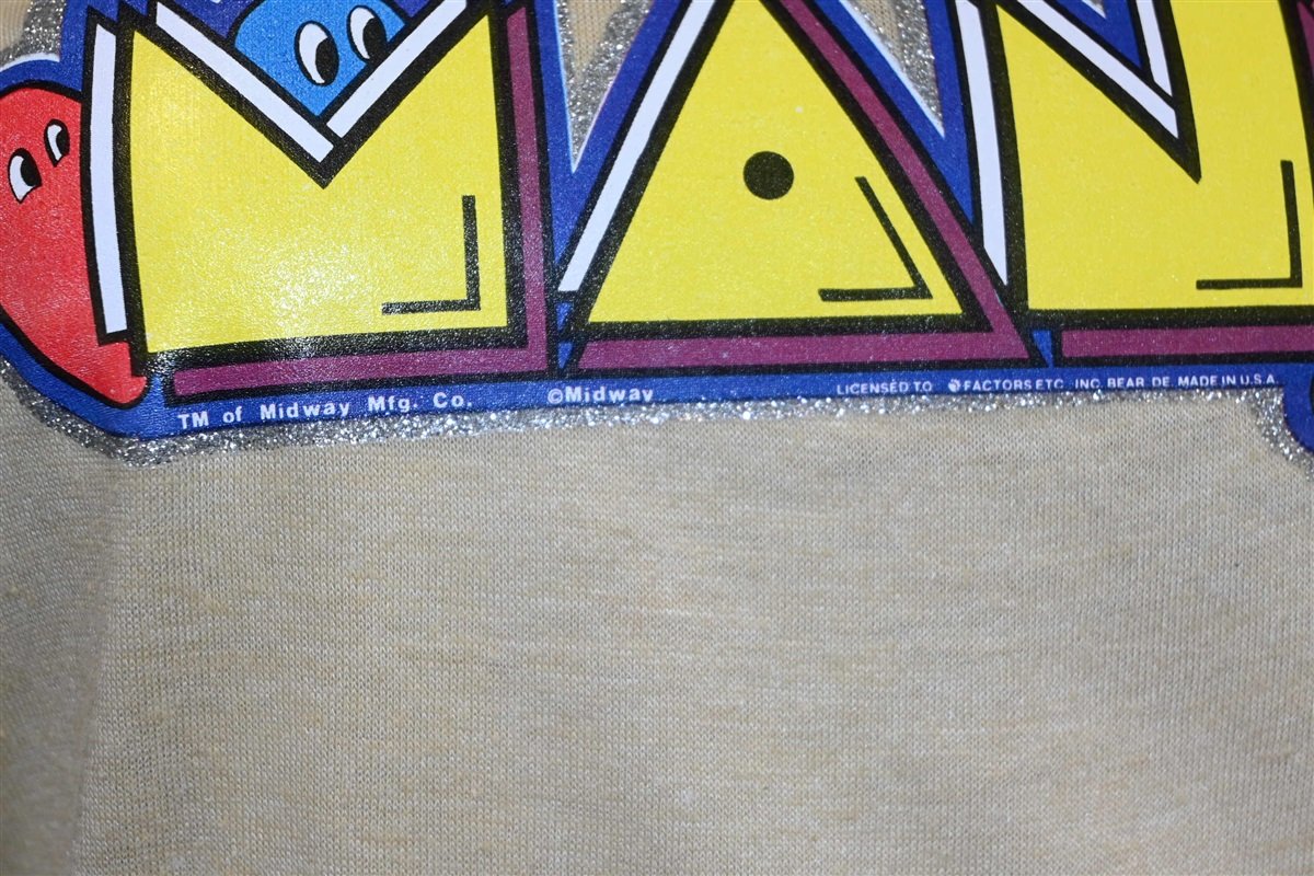80s Pac-Man Arcade Game Glitter Iron On t-shirt Youth Large product image 3