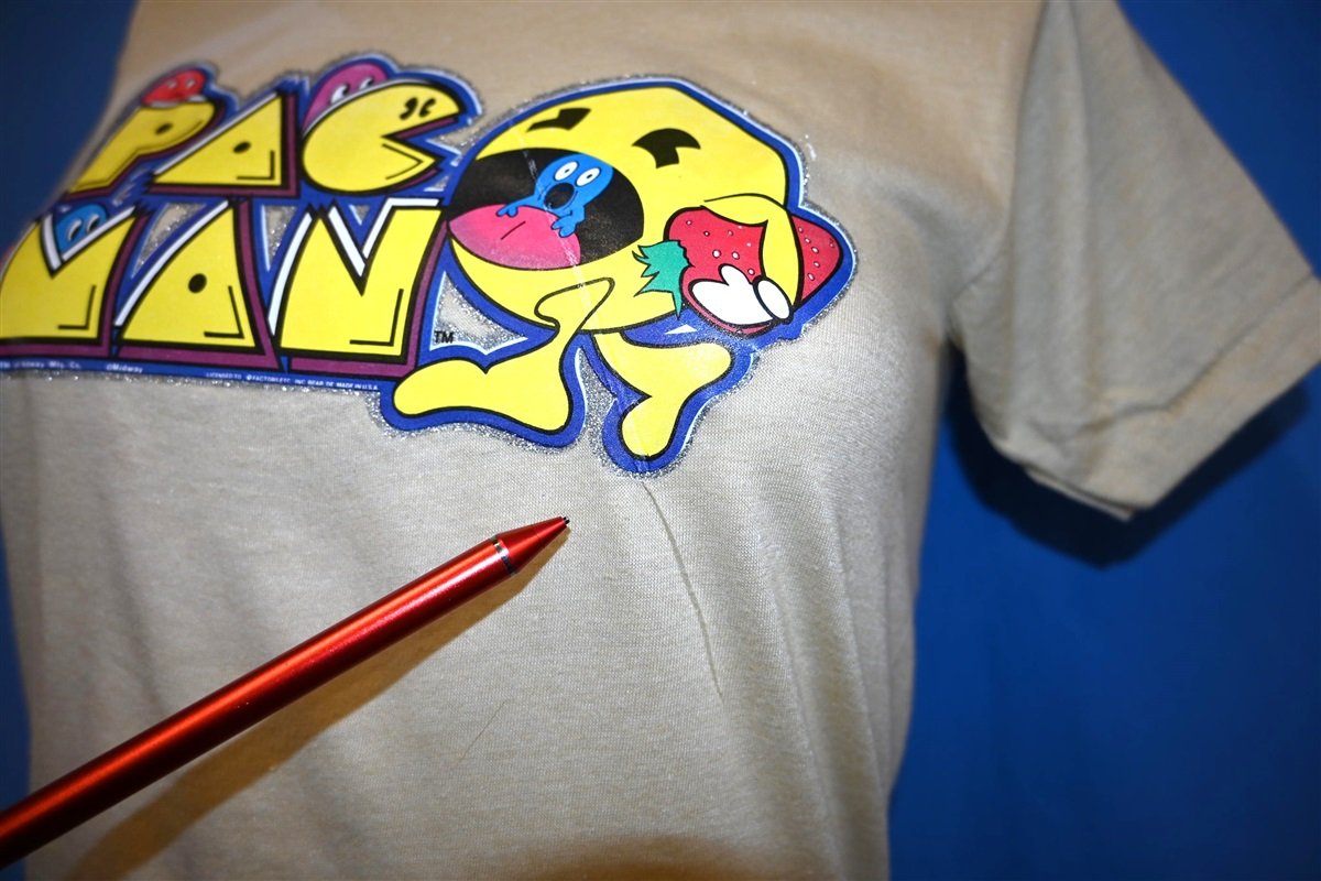 80s Pac-Man Arcade Game Glitter Iron On t-shirt Youth Large product image 4