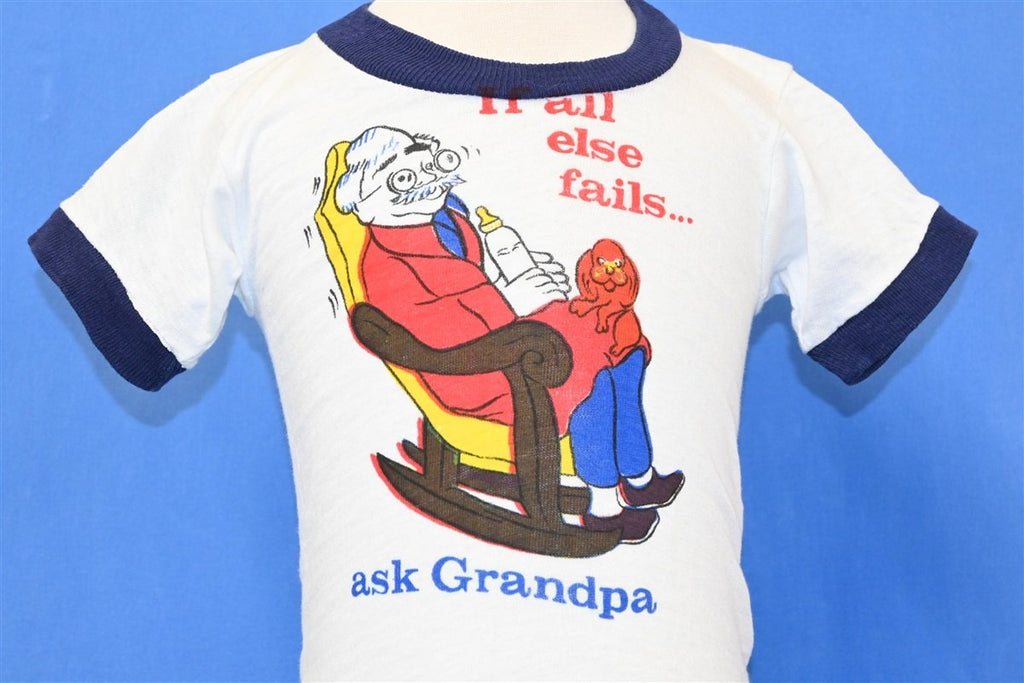 70s If All Else Fails Ask Grandpa Ringer t-shirt Baby 12-18 product image 1