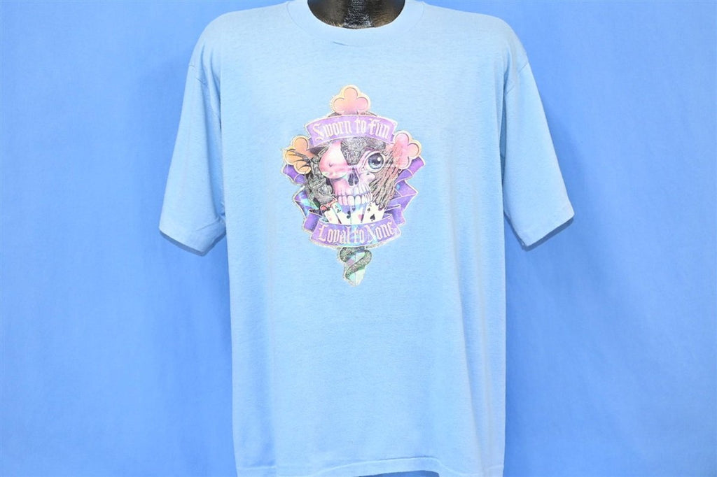 80s Sworn To Fun Loyal To None Iron On Skull t-shirt Extra product image 2