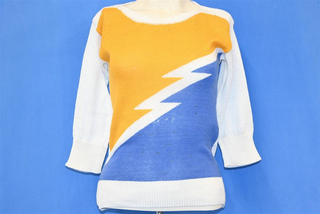 80s PAP Lightning Bolt Deadstock Sweater Women's Extra Small