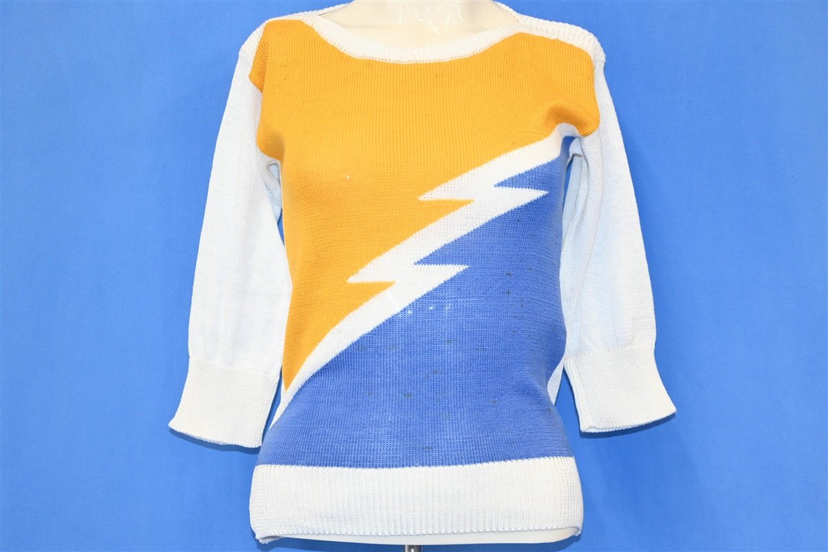 80s PAP Lightning Bolt Deadstock Sweater Women's Extra Small