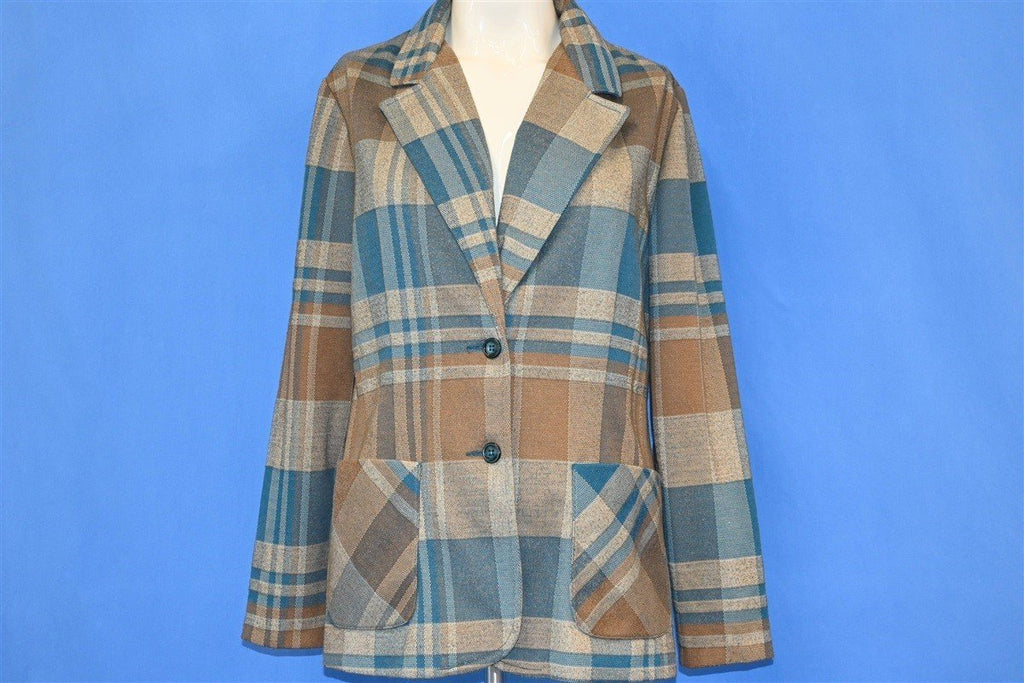 70s Cos Cob Brown Plaid Twill Suit Jacket Women's Medium product image 2