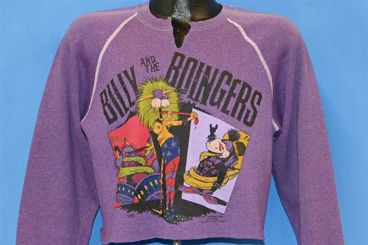 80s Billy & the Boingers Bloom County Cropped Sweatshirt product image 1
