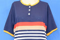 80s Jantzen Blue Striped Henley Ringer t-shirt Women's Large product image 1