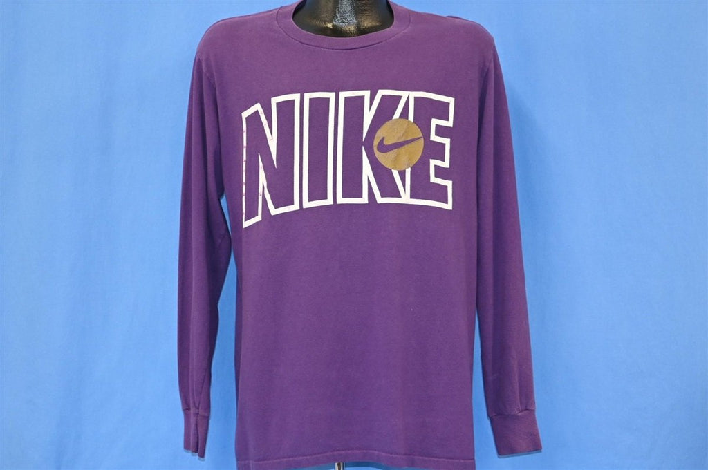 90s Nike Swoosh Logo Purple Basketball t-shirt Large product image 2