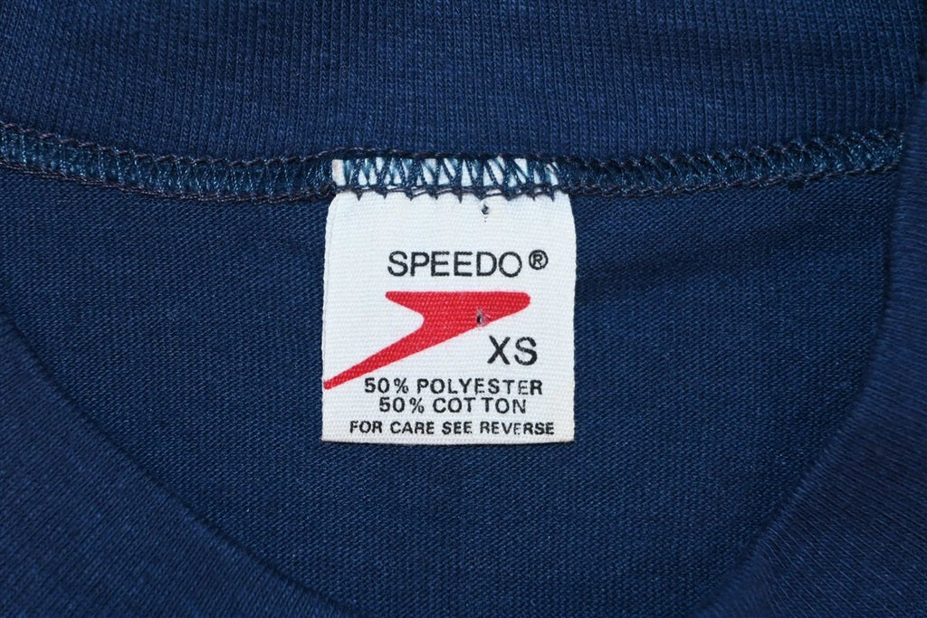 80s Speedo Logo Swimwear Brand Navy Blue t-shirt Extra Small product image 4