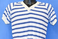 80s Terry Cloth Blue White Striped Deadstock t-shirt Medium product image 1