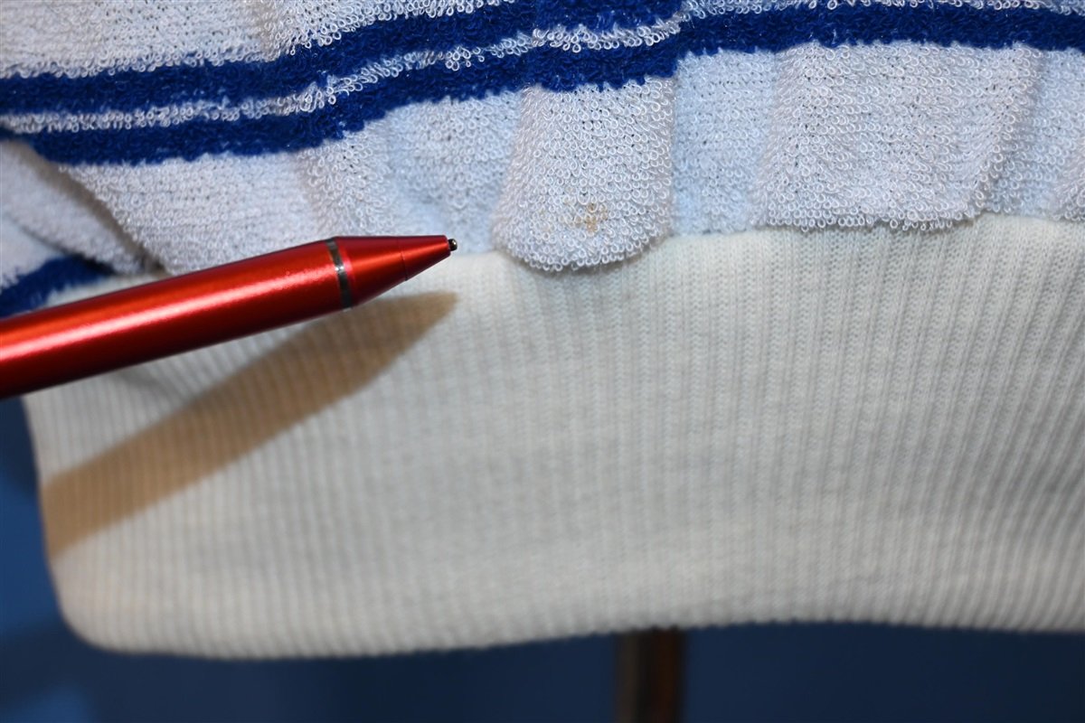 80s Terry Cloth Blue White Striped Deadstock t-shirt Medium product image 3