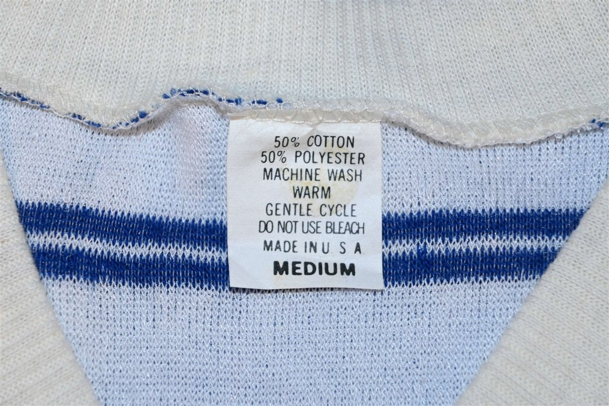 80s Terry Cloth Blue White Striped Deadstock t-shirt Medium product image 4