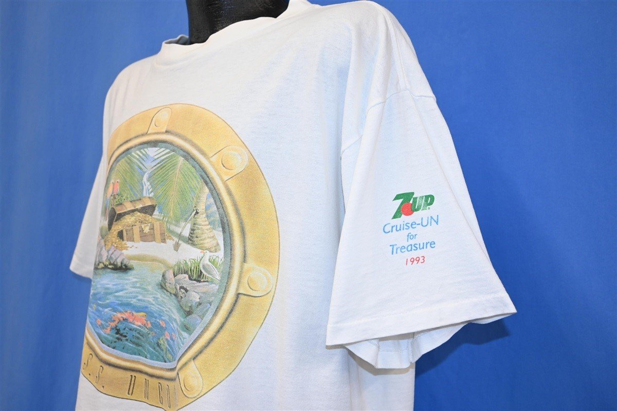 90s 7UP SS Uncola Cruise For Treasure Soda Pop t-shirt XXL product image 3