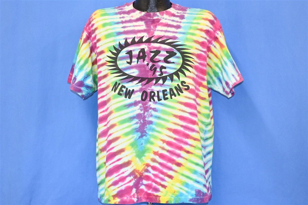 90s Jazz '95 New Orleans Rainbow Tie Dye t-shirt Large product image 2