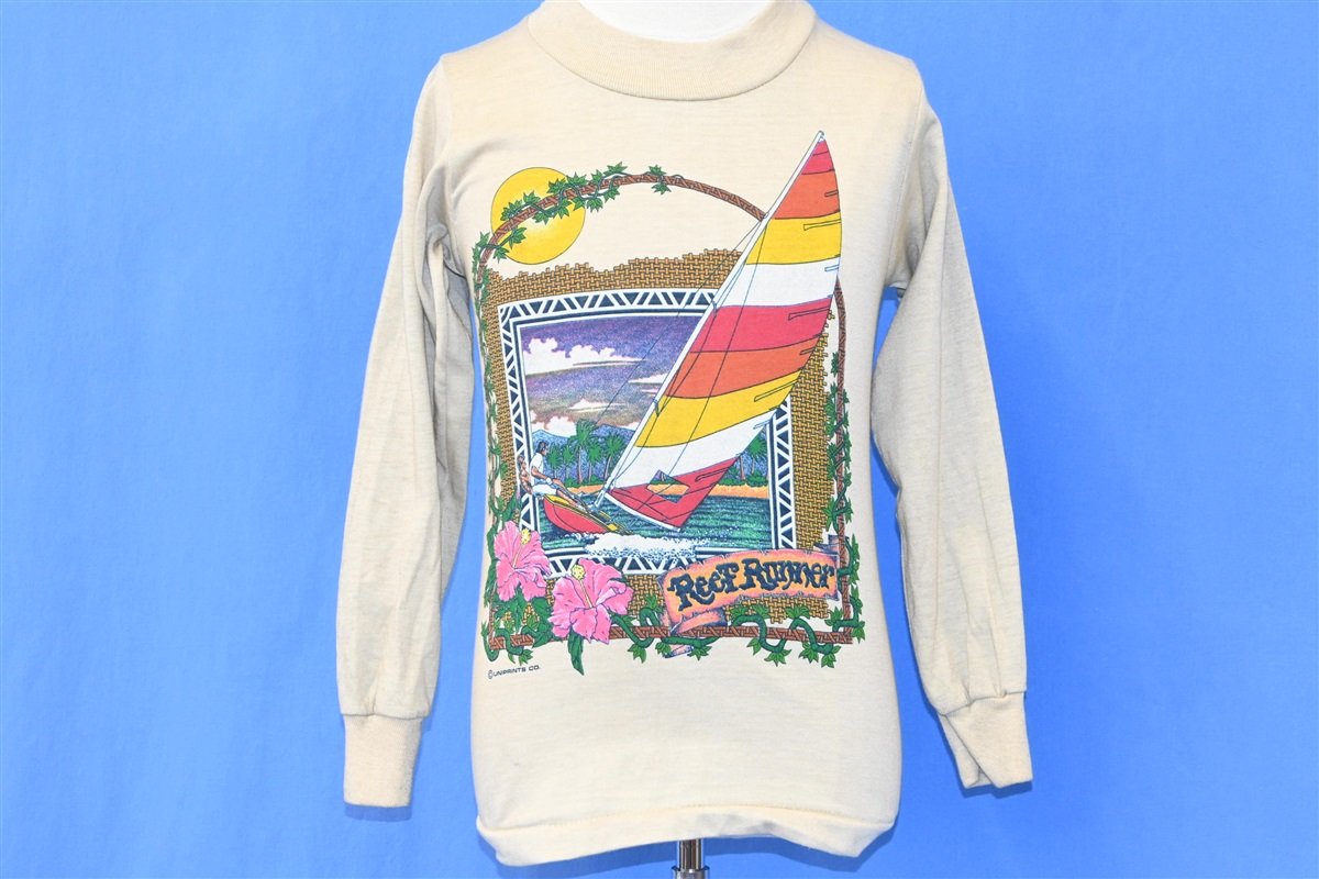 80s Reef Runner Sailboat Hibiscus Deadstock t-shirt Youth product image 2