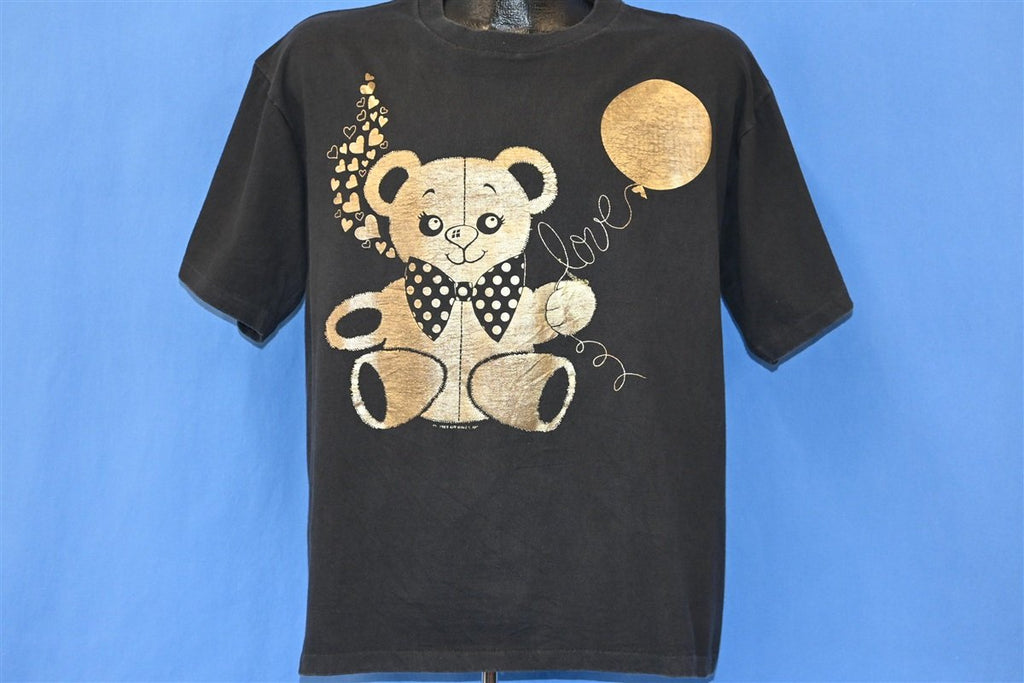 80s Teddy Bear Metallic Gold Heart Love t-shirt Large product image 2