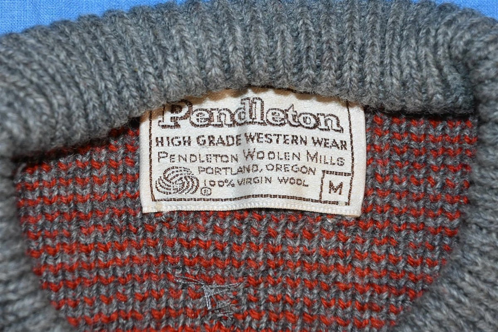 70s Pendleton Geometric Aztec Wool Sweater Medium