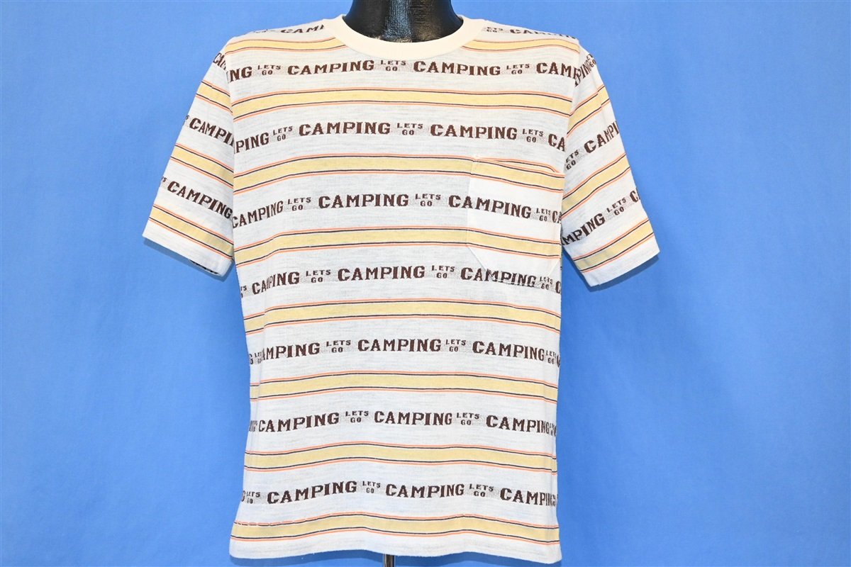 70s Let's Go Camping Stripe All Over Print Pocket t-shirt product image 2