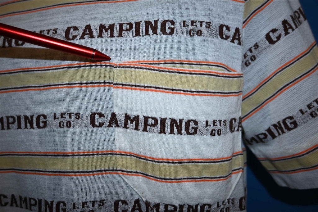 70s Let's Go Camping Stripe All Over Print Pocket t-shirt product image 3