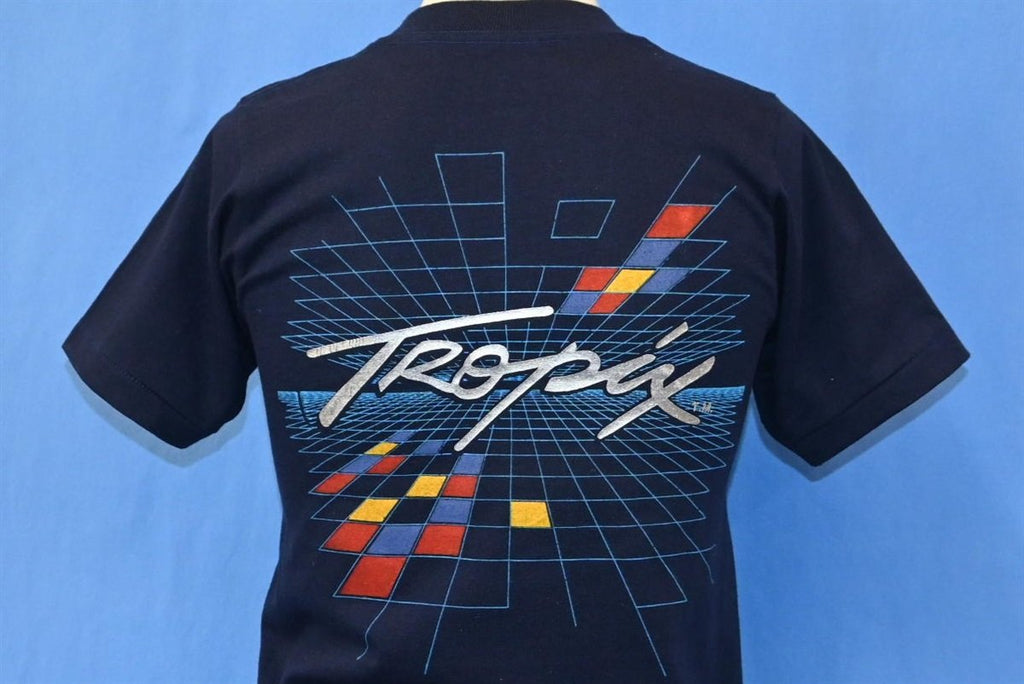 80s Tropix Silver Geometric Grid Deadstock t-shirt Youth product image 1