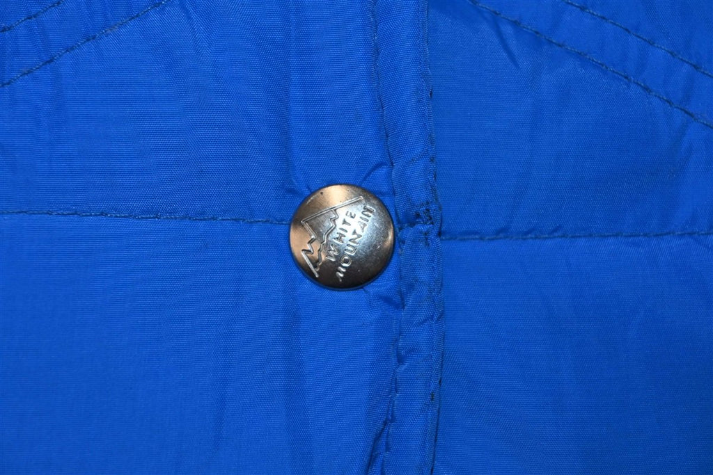 80s White Mountain Blue Snap Up Puffy Ski Vest Small product image 3
