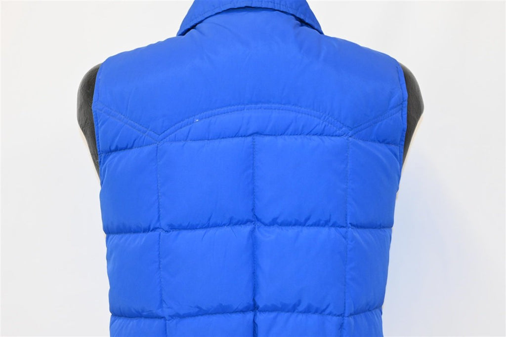 80s White Mountain Blue Snap Up Puffy Ski Vest Small product image 4