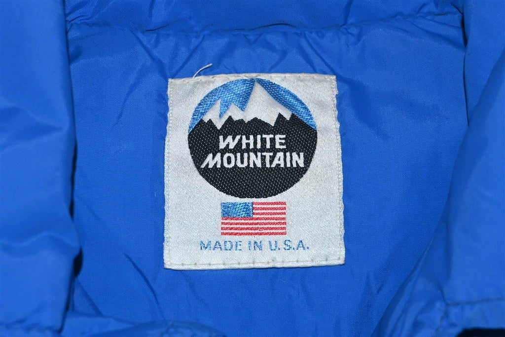 80s White Mountain Blue Snap Up Puffy Ski Vest Small product image 5
