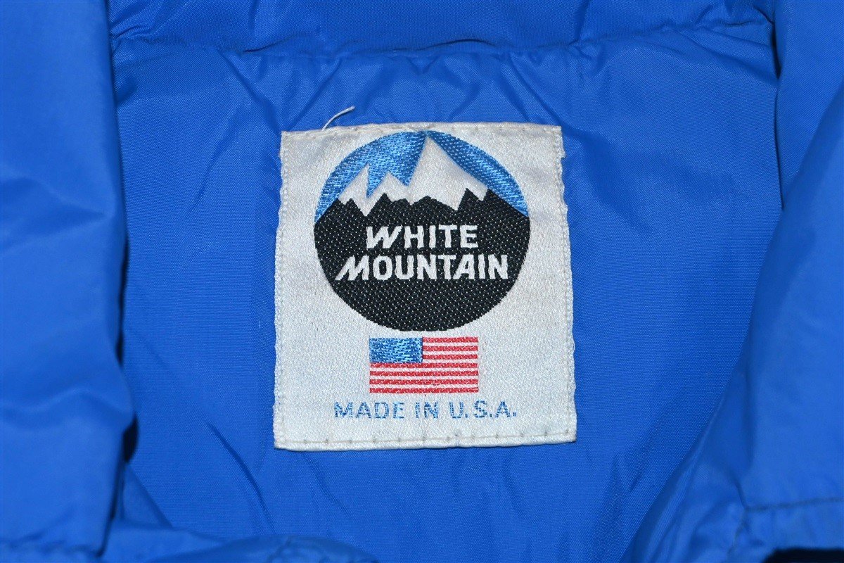 80s White Mountain Blue Snap Up Puffy Ski Vest Small product image 5