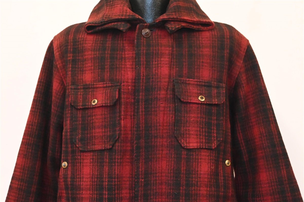 30s Woolrich 501 Plaid Mackinaw Hunting Jacket Extra Large product image 1