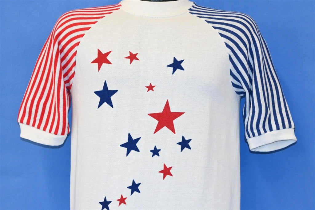 60s Stars And Stripes USA Raglan Short Sleeve Sweatshirt product image 1