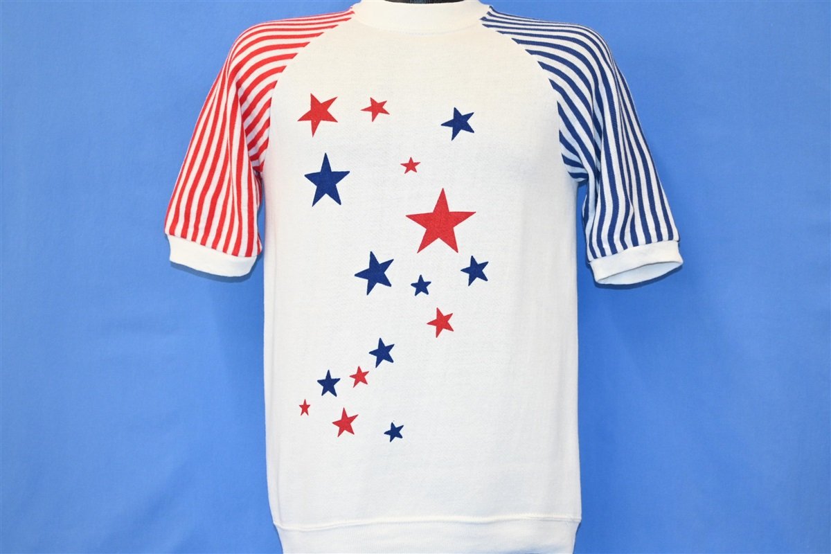 60s Stars And Stripes USA Raglan Short Sleeve Sweatshirt product image 2