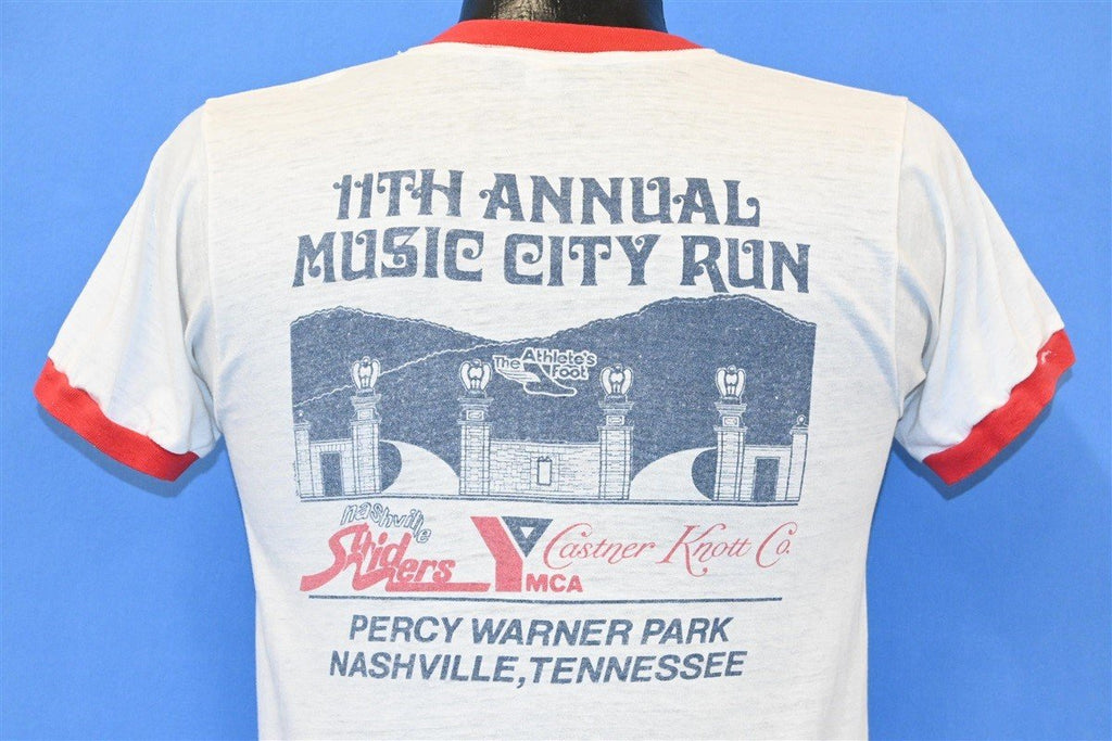 80s Athletes Foot Music City Run Nashville Ringer t-shirt product image 3