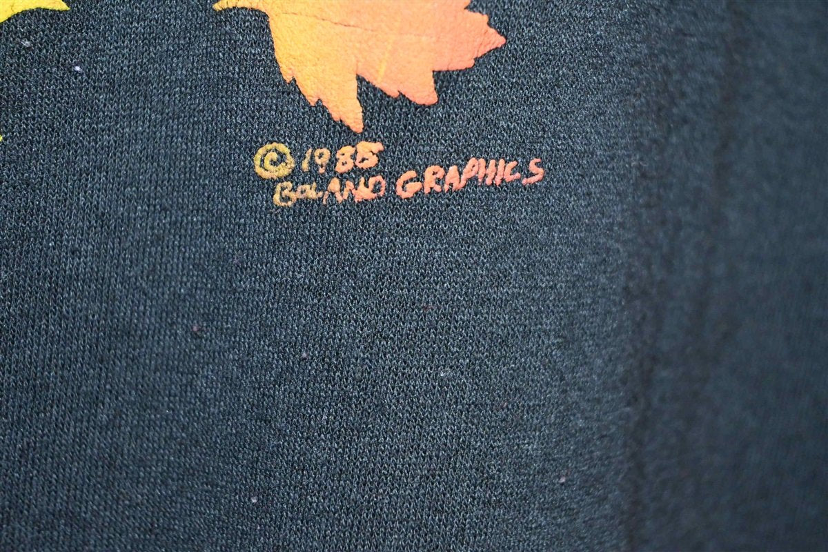 80s New Hampshire Autumn Leaves Puffy Paint t-shirt Extra product image 3