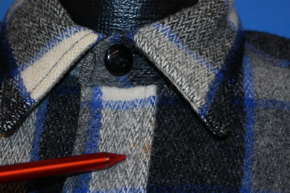 70s Woolrich Gray Shadow Plaid Wool Shirt Jacket Large product image 3