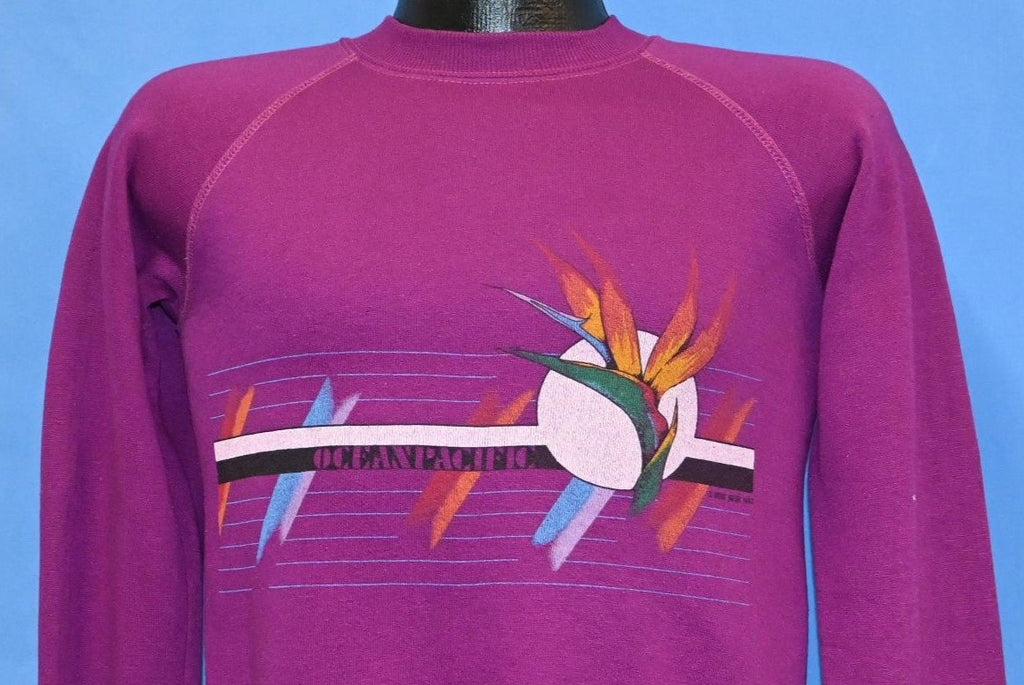 80s Ocean Pacific Surf Bird of Paradise Sweatshirt Youth product image 1