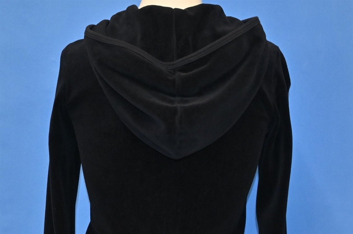 Y2K Juicy Couture Black Velvet Track Jacket Women's Extra product image 3