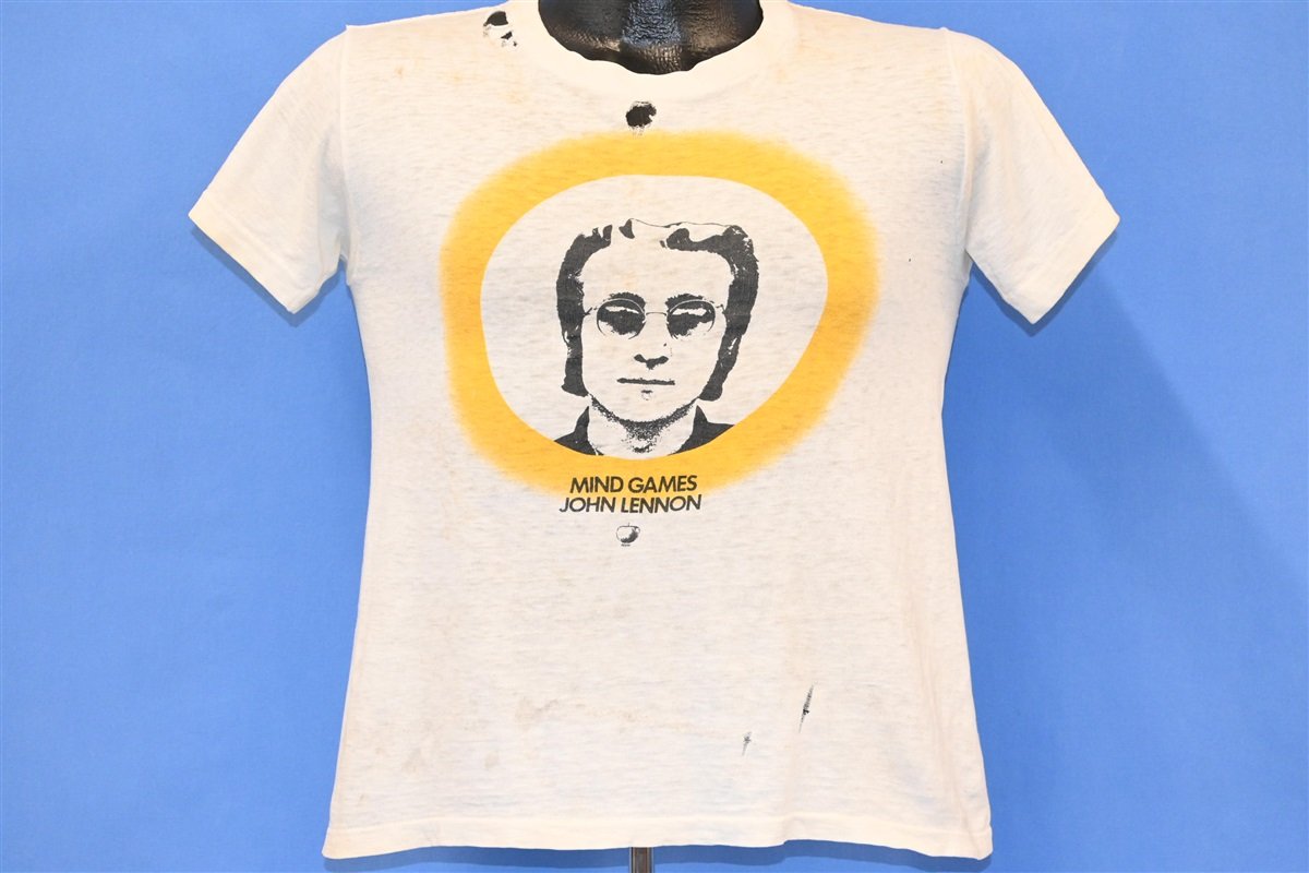 70s John Lennon Mind Games Distressed Rock t-shirt Small product image 2