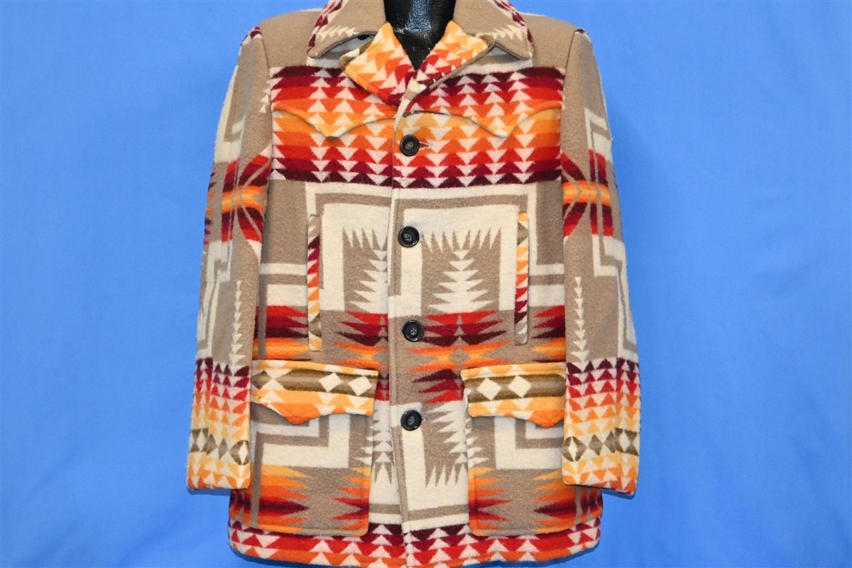 70s Pendleton Harding Blanket Coat Wool Jacket Large