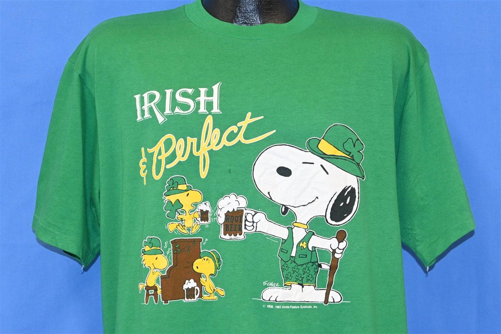 80s Snoopy Woodstock Irish & Perfect St Patrick's t-shirt product image 1