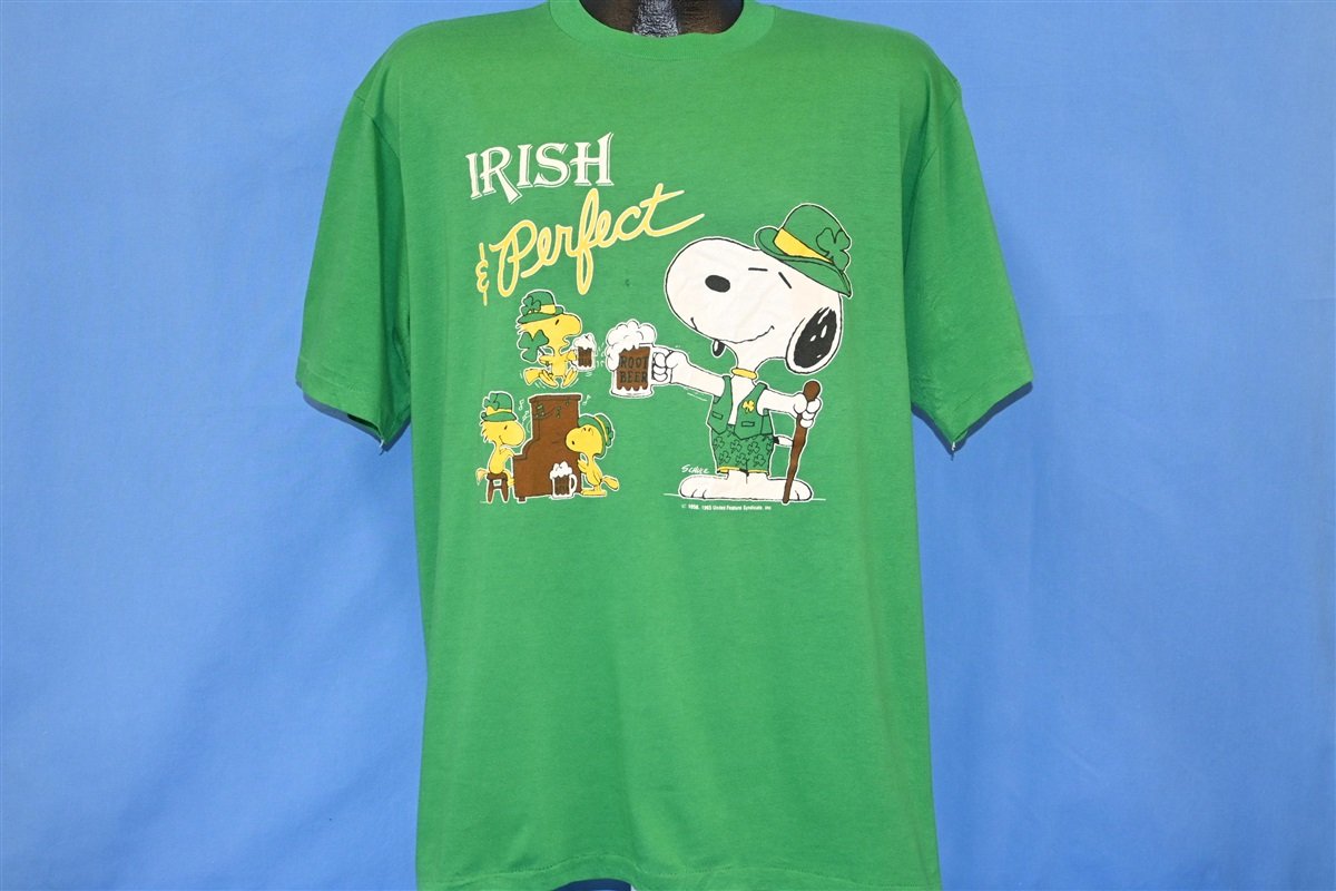 80s Snoopy Woodstock Irish & Perfect St Patrick's t-shirt product image 2