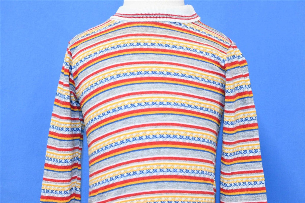 80s Kidstuff Red Yellow Striped Mock Neck t-shirt Toddler 2T product image 1