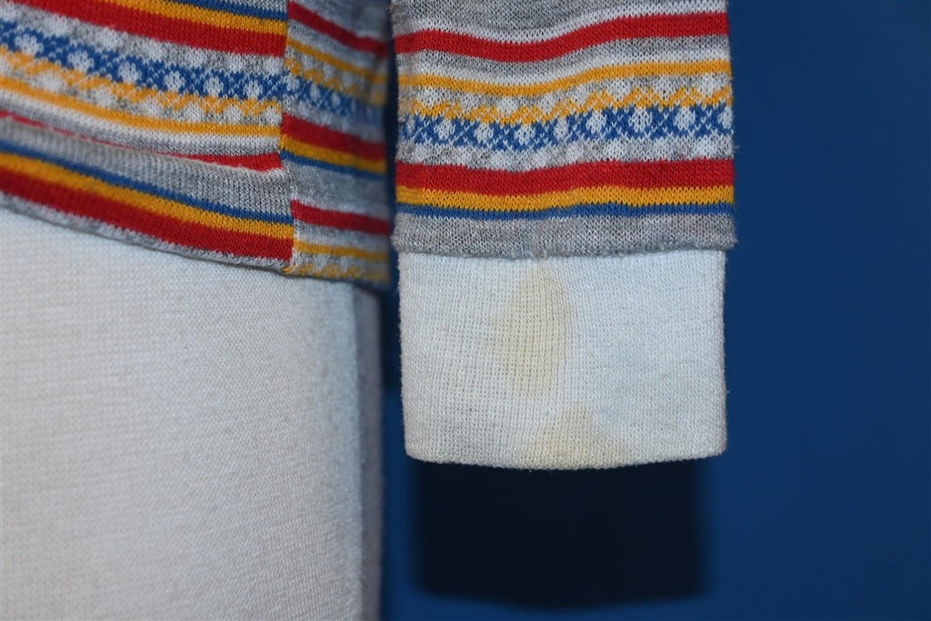 80s Kidstuff Red Yellow Striped Mock Neck t-shirt Toddler 2T product image 4