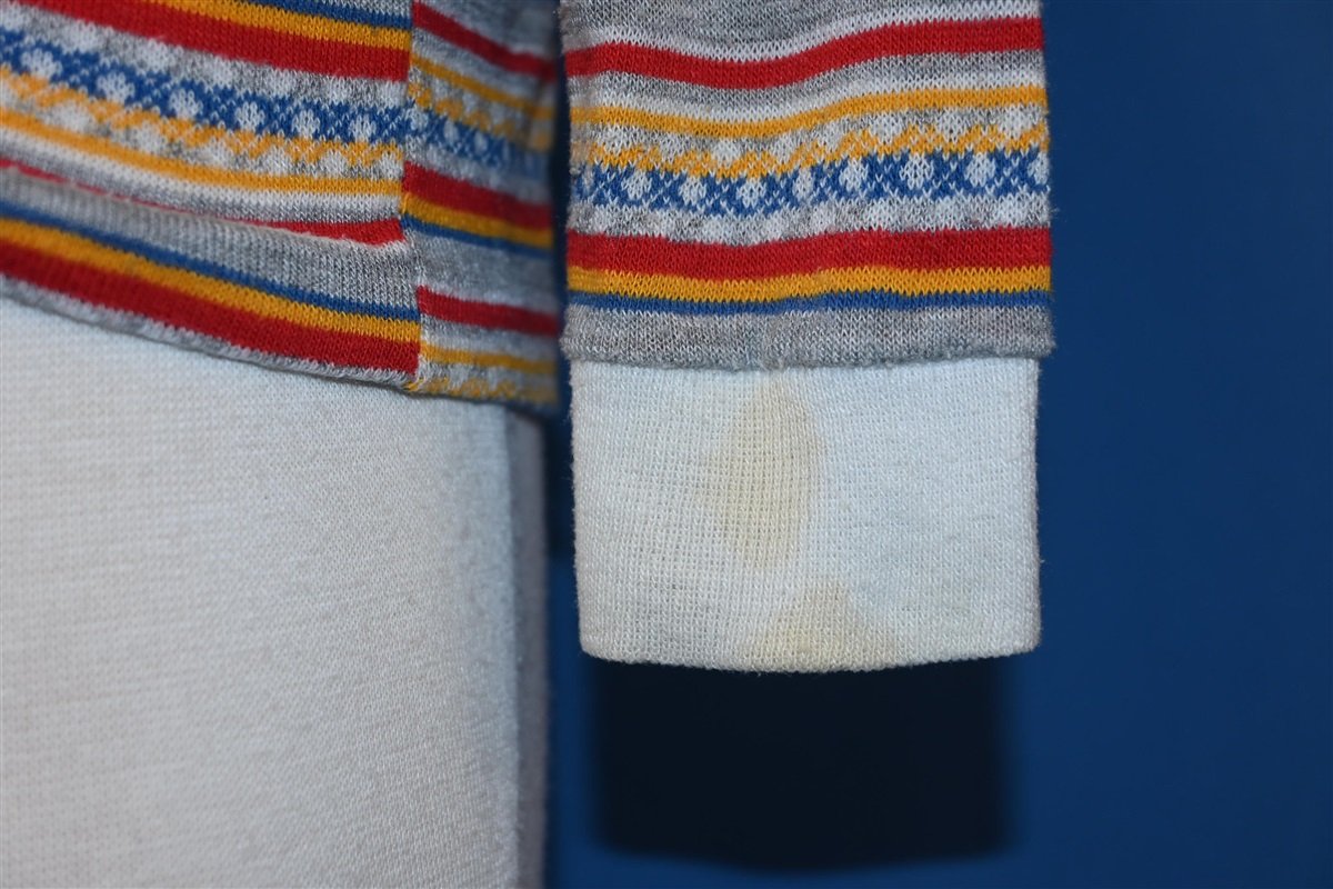 80s Kidstuff Red Yellow Striped Mock Neck t-shirt Toddler 2T product image 4