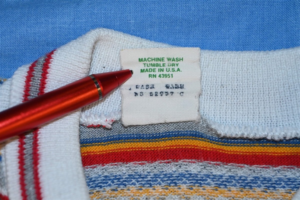 80s Kidstuff Red Yellow Striped Mock Neck t-shirt Toddler 2T product image 2