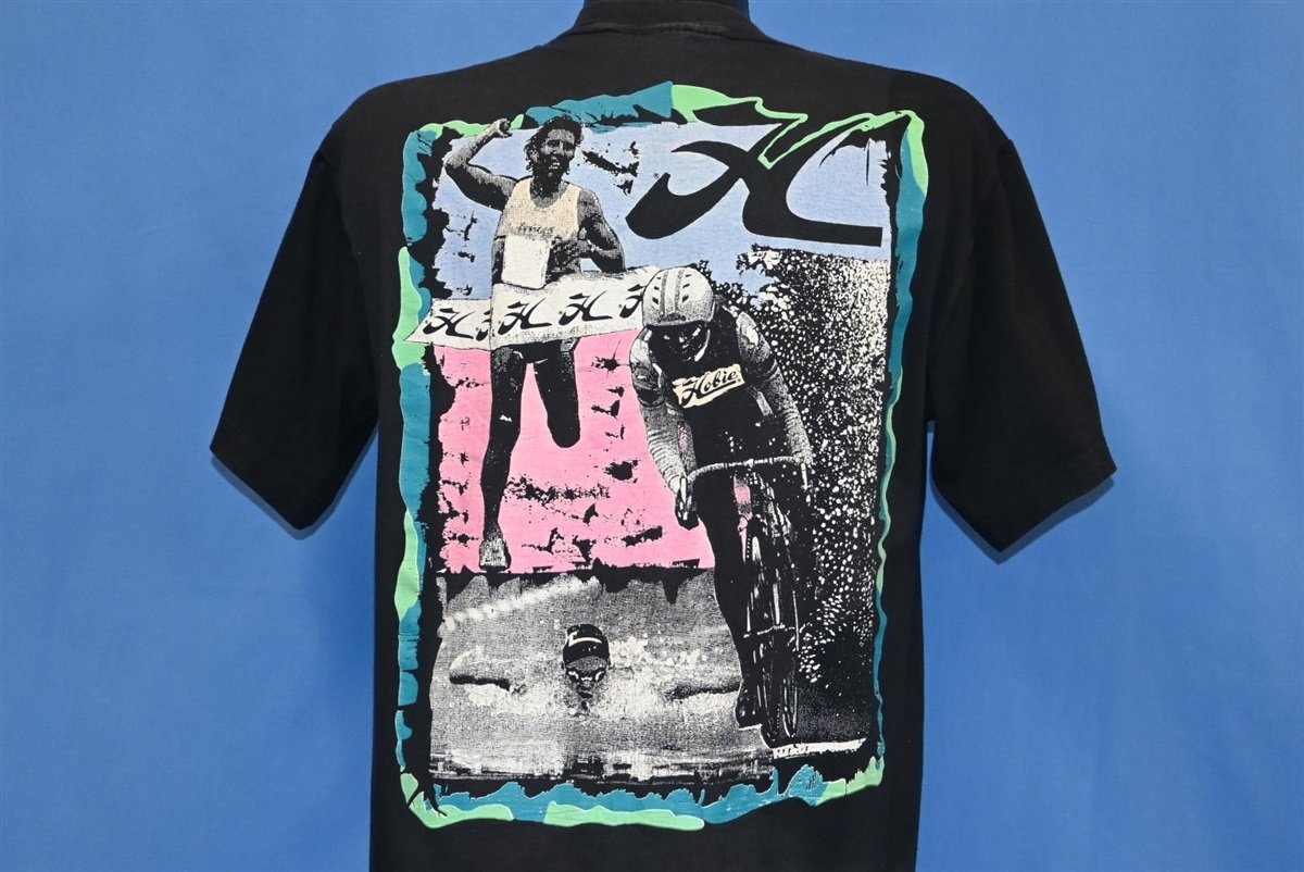 90s Hobie Sports Neon Double Sided Black t-shirt Medium product image 1